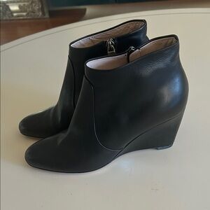 Ferragamo Black Leather Ankle Boots